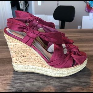Prada cork wedges